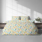 Vintana Pixel Cotton King Size Abstract Digital Print Bedsheet (108 x 108 Inch) with 2 Pillow Covers Cotton (18 x 27 Inches) / 300TC.