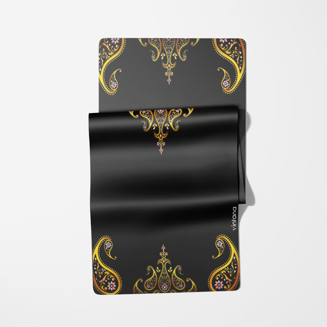 Yoga Mat Natural Rubber 72 inch x 27 inch X 6MM , Mandala Vibes