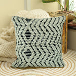 CUSHION COVER 100 % COTTON 18x18 Inches , BEIGE/BLACK