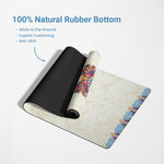Yoga Mat Natural Rubber 72 inch x 27 inch X 6MM ,Vintage Tribe