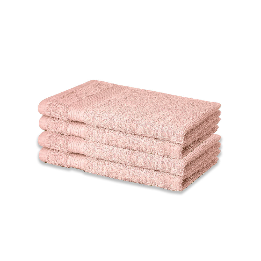 SUPREME 100% Cotton HAND TOWEL, (PACK OF 4 ) 500 GSM, PEACH