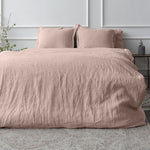 Vintana LinenLuxe Linen King SizeBedsheet (108 x 108 Inch) with 2 Pillow Covers (18 x 27 Inches) CAMEO ROSE
