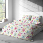 Vintana Pixel Cotton King Size Floral Digital Print Bedsheet (108 x 108 Inch) with 2 Pillow Covers Cotton (18 x 27 Inches) / 300TC.