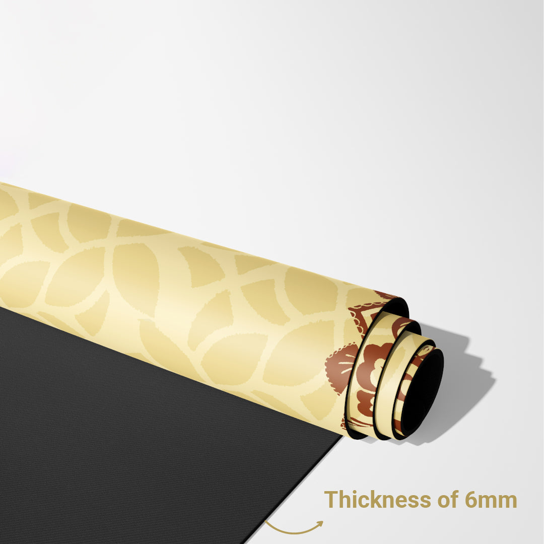 Yoga Mat Natural Rubber 72 inch x 27 inch X 6MM ,Lotus Lounge
