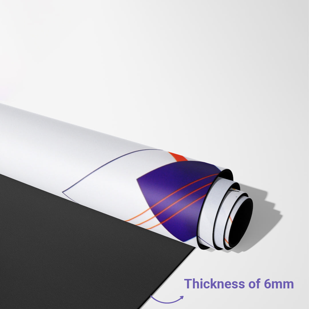 Yoga Mat Natural Rubber 72 inch x 27 inch X 6MM , Geometry Ecstacy