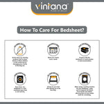 Vintana LinenLuxe Linen King SizeBedsheet (108 x 108 Inch) with 2 Pillow Covers (18 x 27 Inches) IVORY