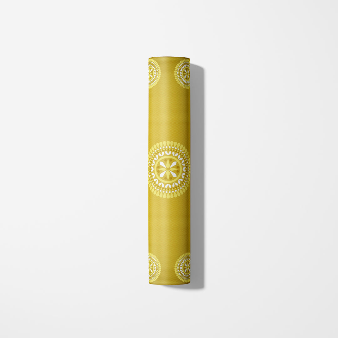 Yoga Mat Natural Rubber 72 inch x 27 inch X 6MM ,Floral Fanatsy