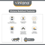 Vintana LinenLuxe Linen King SizeBedsheet (108 x 108 Inch) with 2 Pillow Covers (18 x 27 Inches) SAGE