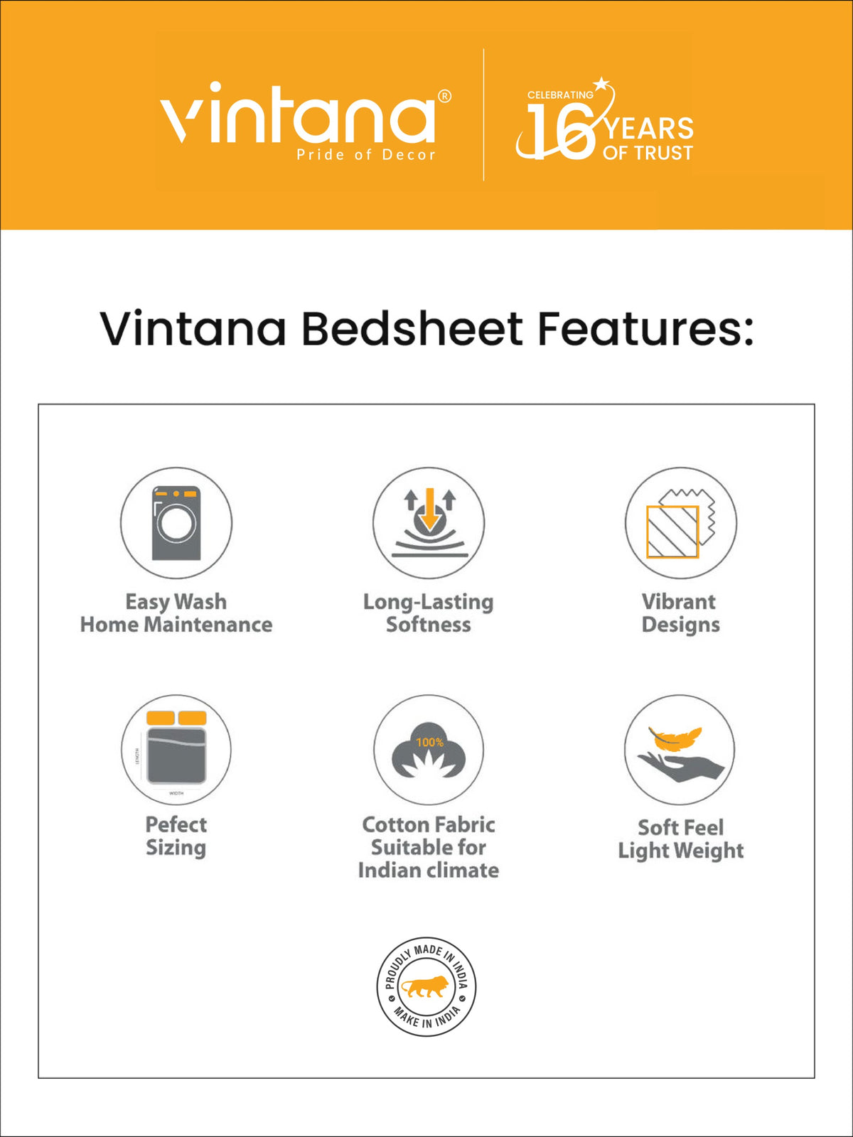 PARISU 100% Cotton KING Size Bedsheet, 200 TC