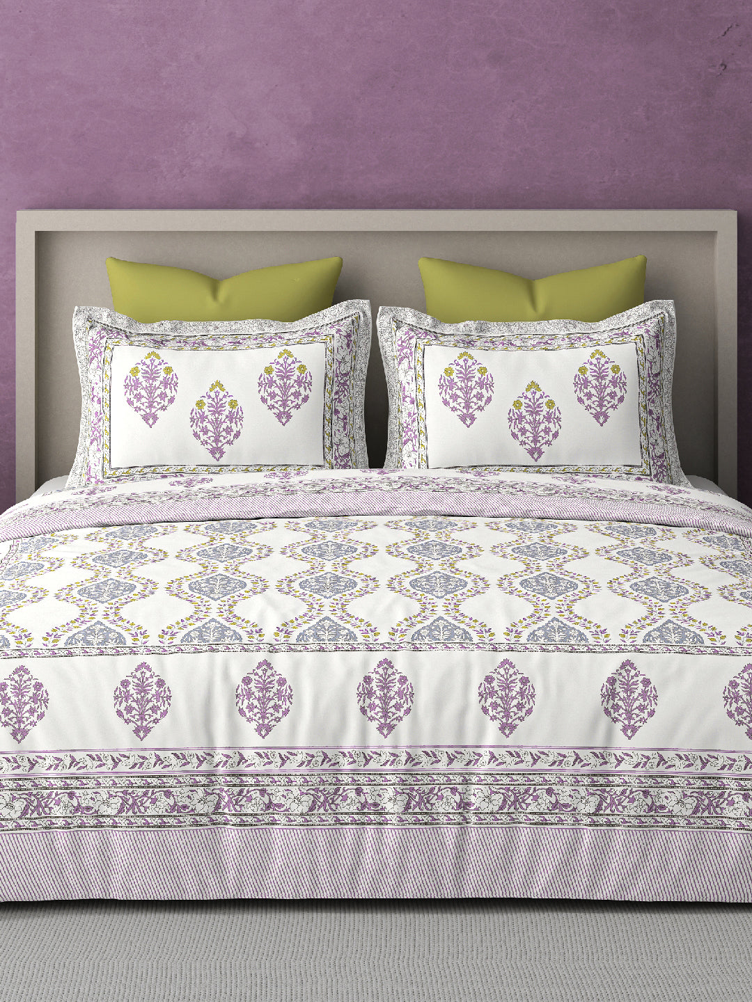 PARISU 100% Cotton KING Size Bedsheet, 200 TC. MULTICOLOR