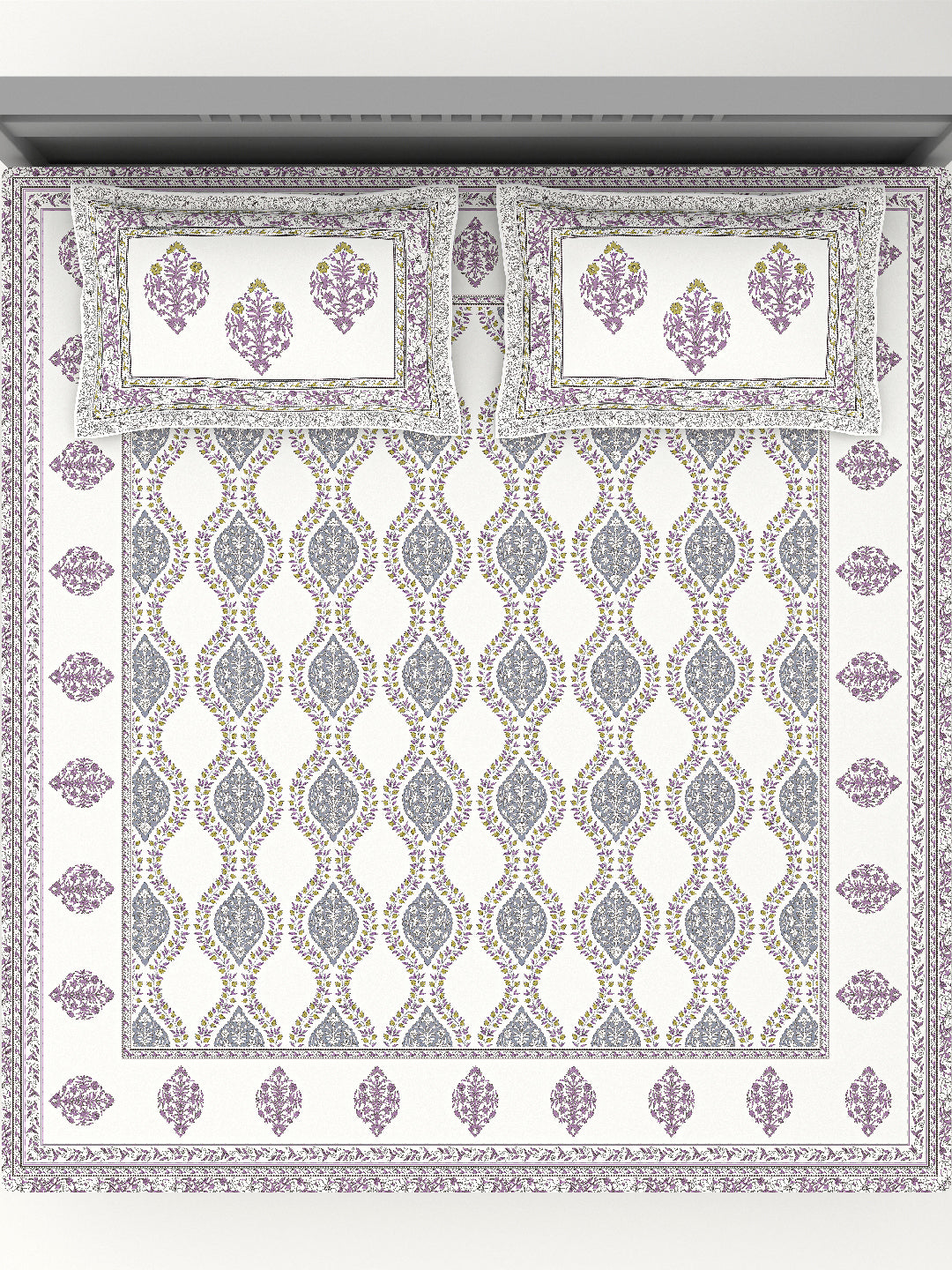 PARISU 100% Cotton KING Size Bedsheet, 200 TC. MULTICOLOR