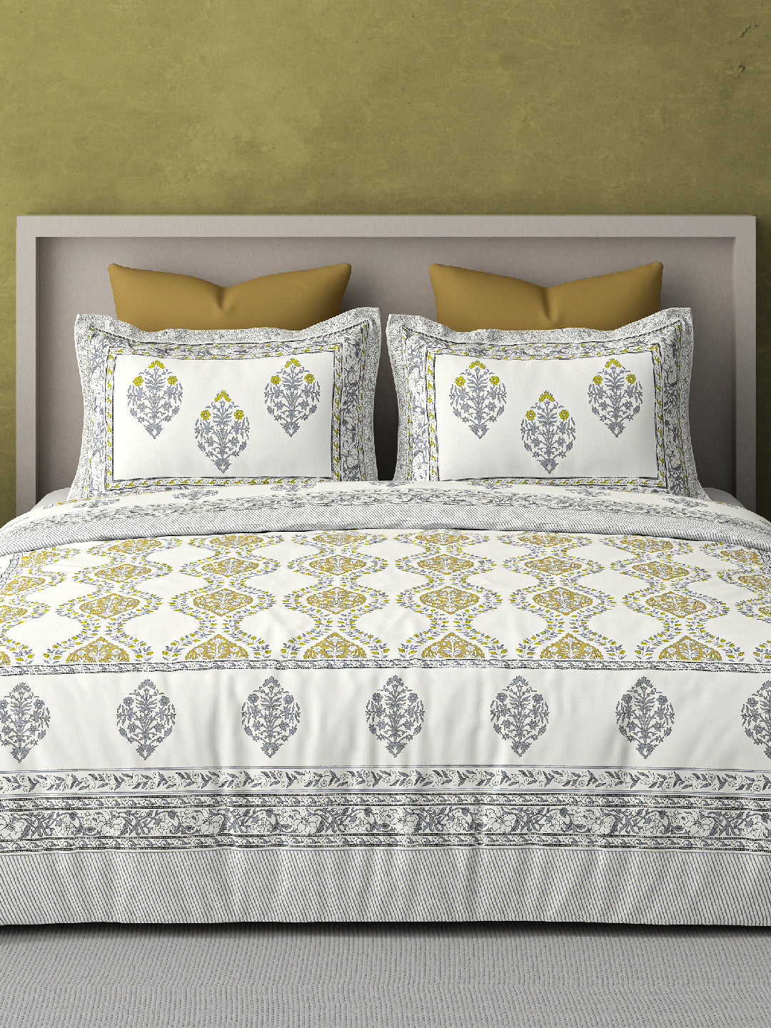 PARISU 100% Cotton KING Size Bedsheet, 200 TC. MULTICOLOR