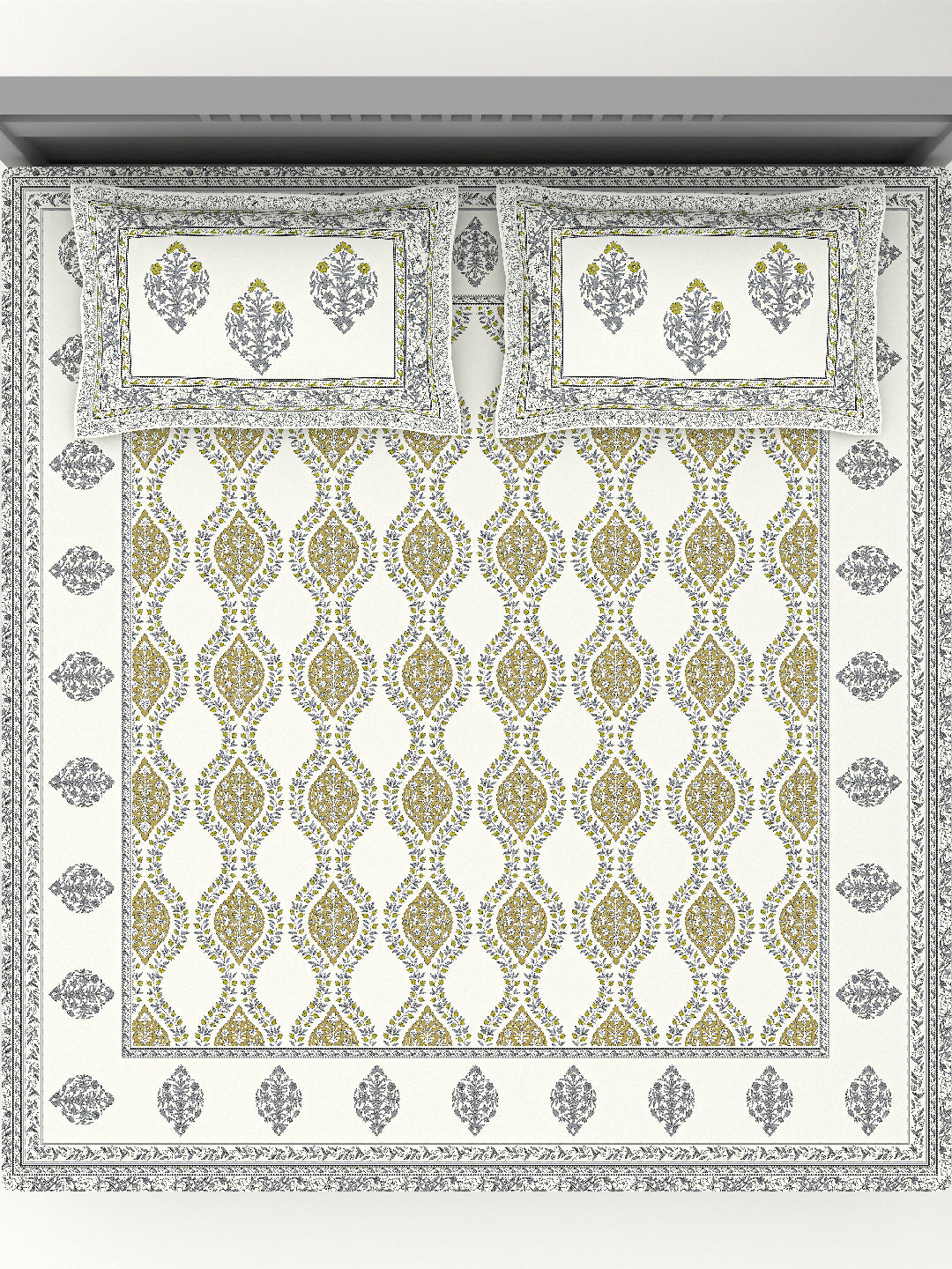 PARISU 100% Cotton KING Size Bedsheet, 200 TC. MULTICOLOR