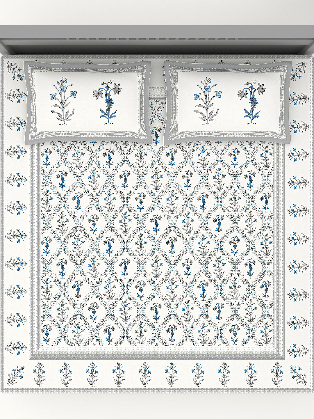 PARISU 100% Cotton KING Size Bedsheet, 200 TC. MULTICOLOR