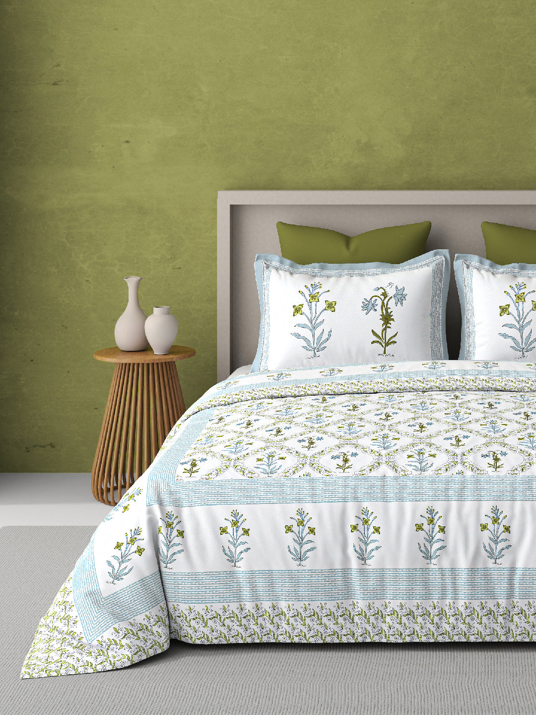 PARISU 100% Cotton KING Size Bedsheet, 200 TC. MULTICOLOR