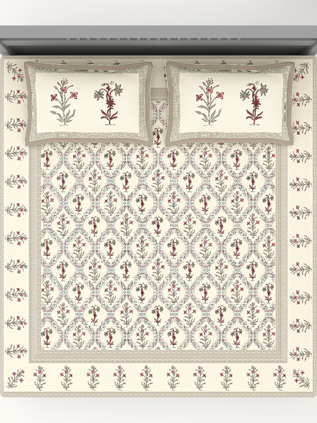 PARISU 100% Cotton KING Size Bedsheet, 200 TC. MULTICOLOR