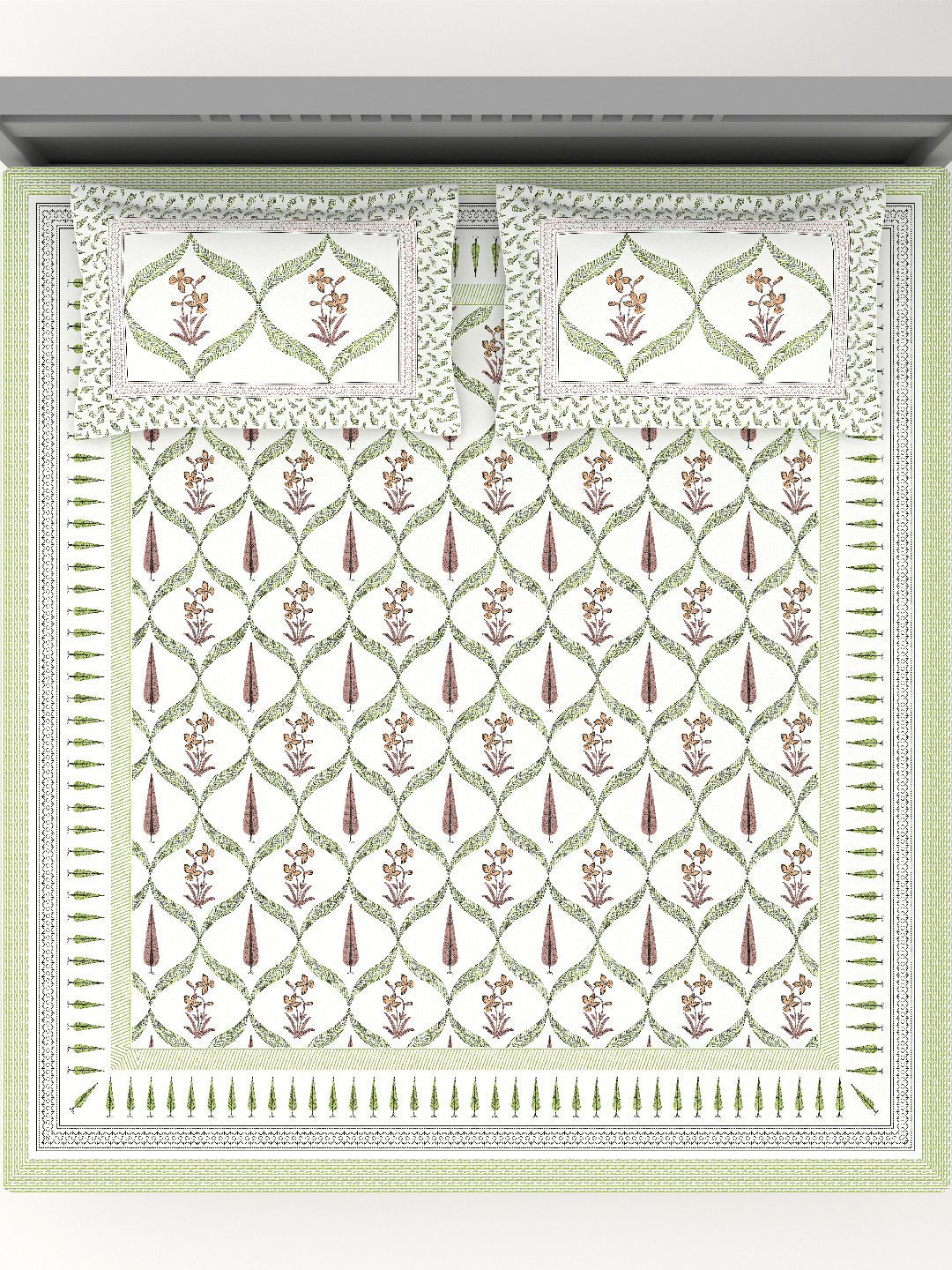 PARISU 100% Cotton KING Size Bedsheet, 200 TC. MULTICOLOR