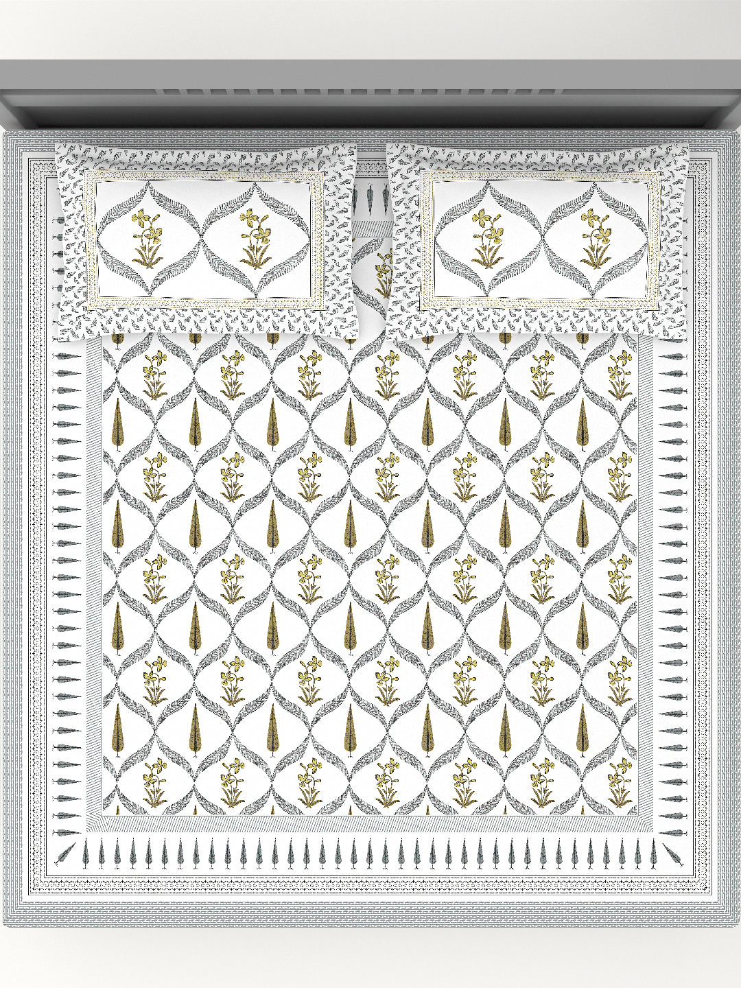 PARISU 100% Cotton KING Size Bedsheet, 200 TC. MULTICOLOR