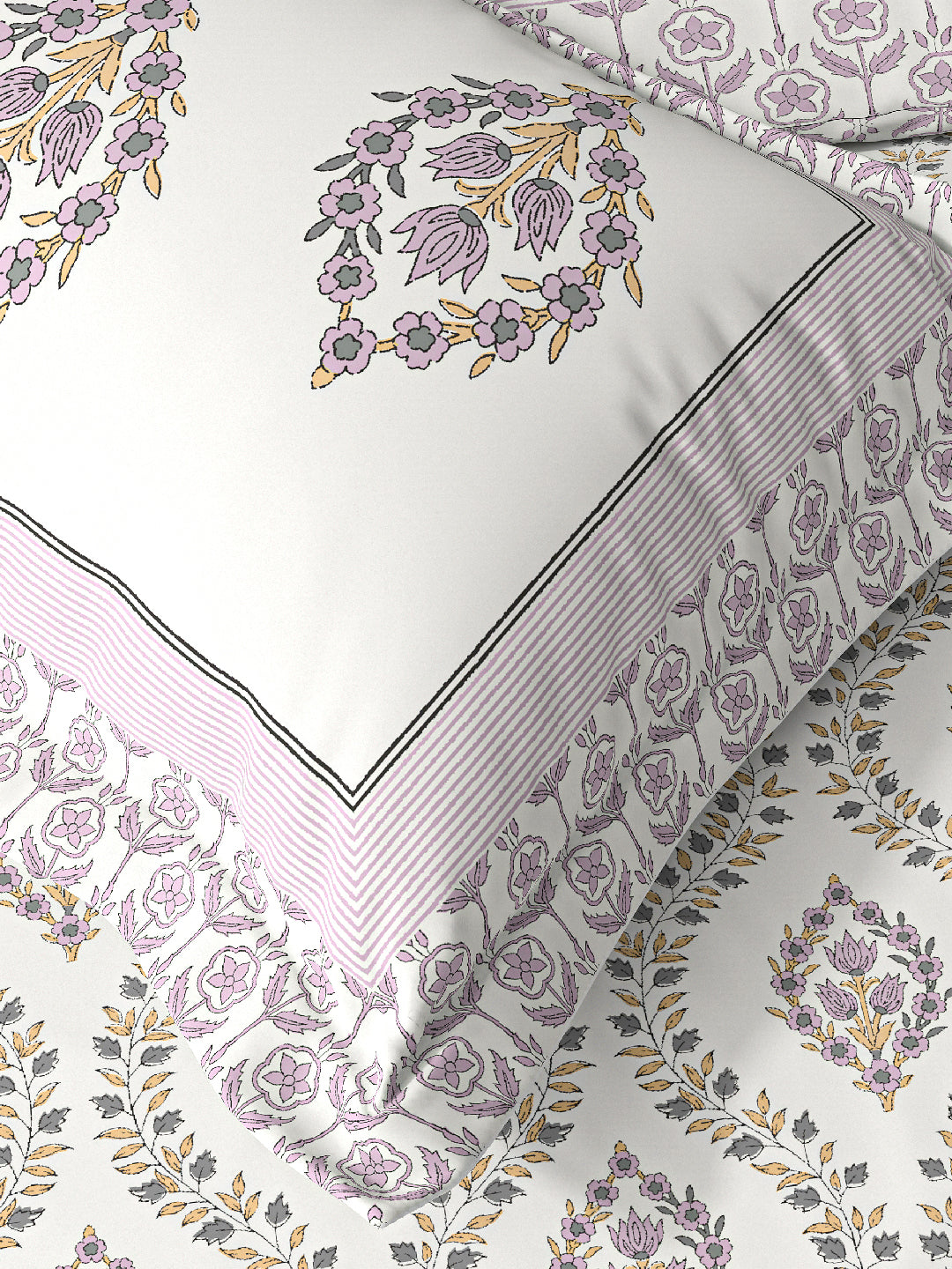 PARISU 100% Cotton KING Size Bedsheet, 200 TC. MULTICOLOR