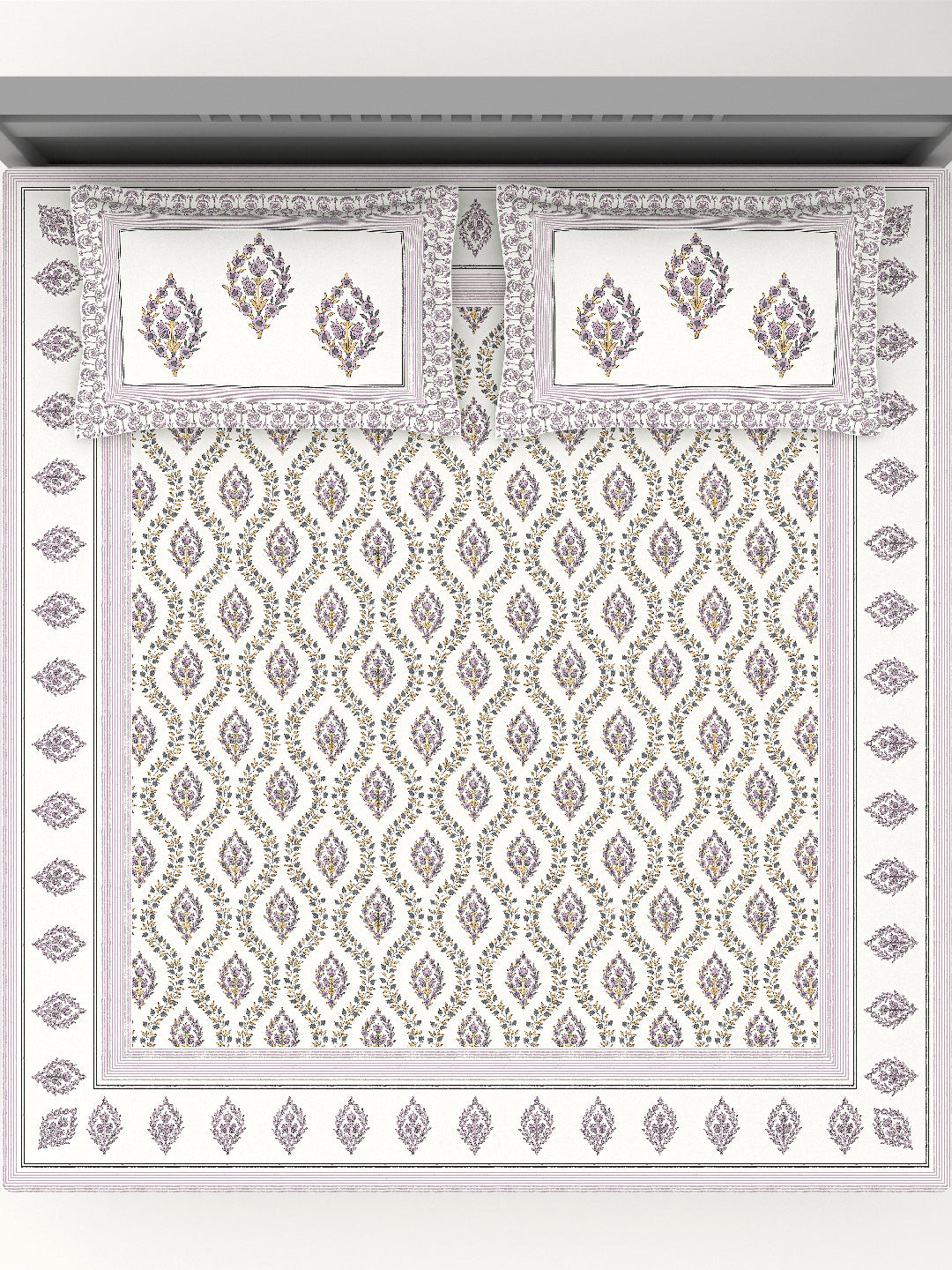 PARISU 100% Cotton KING Size Bedsheet, 200 TC. MULTICOLOR