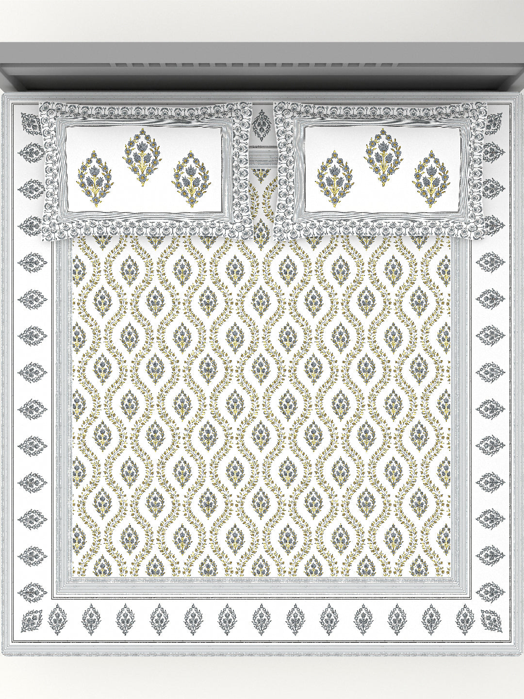 PARISU 100% Cotton KING Size Bedsheet, 200 TC. MULTICOLOR