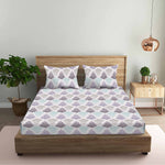 FOREVER100% Cotton QUEEN Size Bedsheet,140 TC, PURPLE