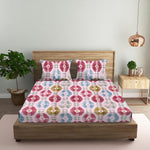 FOREVER100% Cotton QUEEN Size Bedsheet,140 TC,CARROT RED