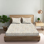 FOREVER100% Cotton QUEEN Size Bedsheet,140 TC,LIGHT BROWN