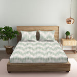 FOREVER100% Cotton QUEEN Size Bedsheet,140 TC,GREEN