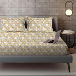 IMPERIAL 100% Cotton Queen Size Bedsheet, 180 TC, Olive Green