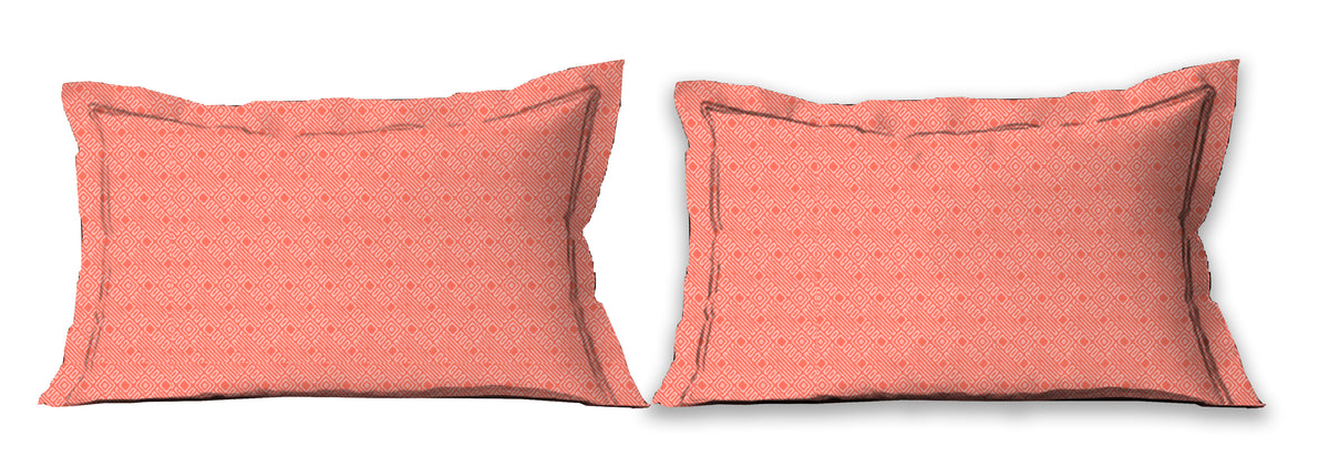 PILLOW COVER 100 % COTTON 18x27 Inches TC180, PEACH ABSOULTE