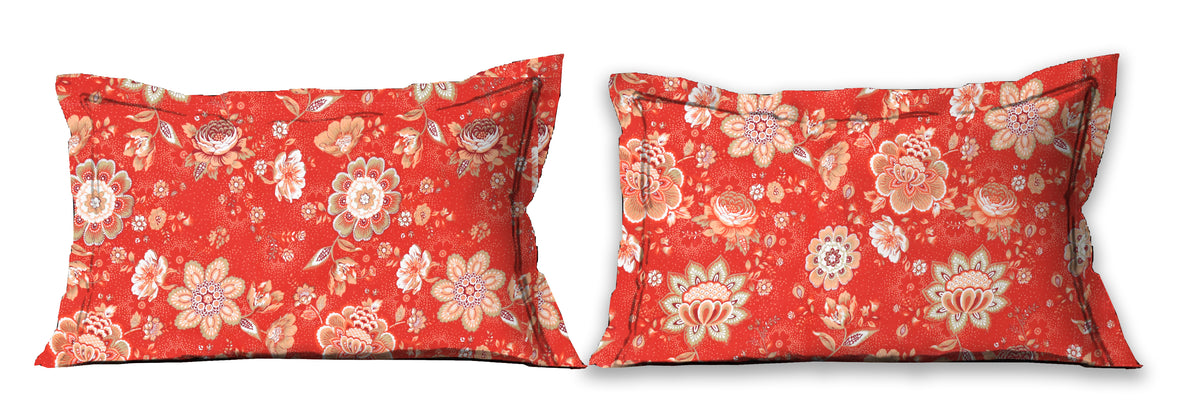 PILLOW COVER 100 % COTTON 18x27 Inches TC180, RED