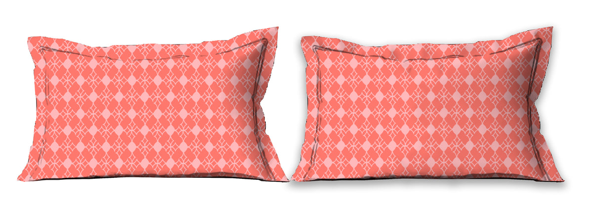 PILLOW COVER 100 % COTTON 18x27 Inches TC180, PEACH 1