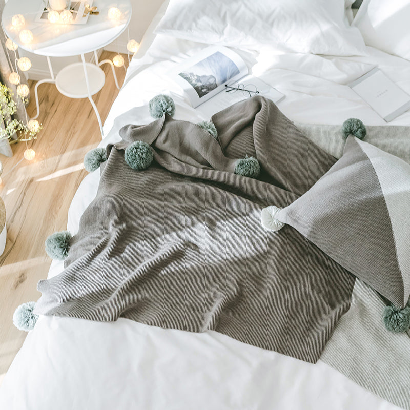 Elegance Designer Throw Blanket 100% Pure Cotton 50 x 75 Inches GREY