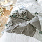 Elegance Designer Throw Blanket 100% Pure Cotton 50 x 75 Inches GREY