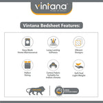 JAZZ 100% Cotton King Size Bedsheet, 180 TC, BLUE.