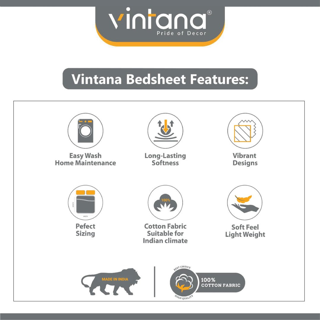 JAZZ 100% Cotton King Size Bedsheet, 180 TC, PINK.