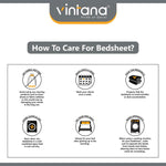 OMBRE 100% Cotton King Size Bedsheet, 250 TC, ALLOY.