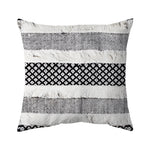 CUSHION COVER 100 % COTTON 18x18 Inches , WHITE/BLACK