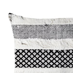 CUSHION COVER 100 % COTTON 18x18 Inches , WHITE/BLACK
