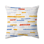 CUSHION COVER 100 % COTTON 16x16 Inches , CREAM/MULTI COLOR