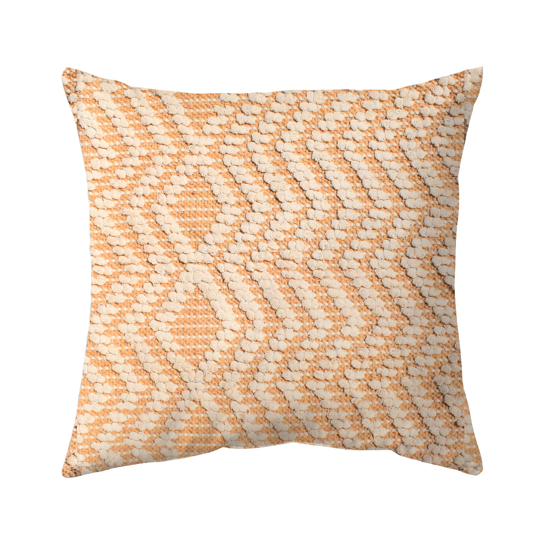 CUSHION COVER 100 % COTTON 18x18 Inches , BEIGE/BROWN