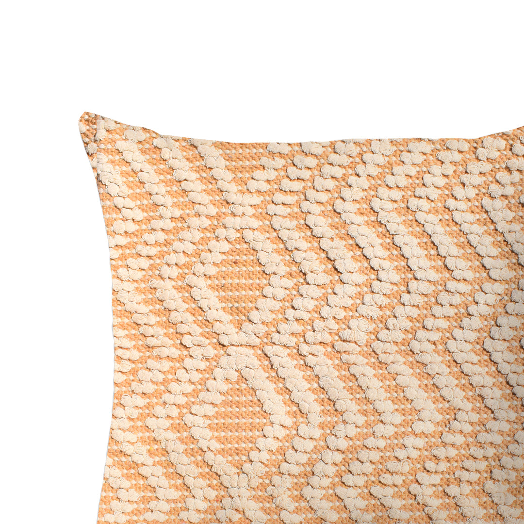 CUSHION COVER 100 % COTTON 18x18 Inches , BEIGE/BROWN