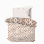 Comfy Cotton Single Size Reversible AC Blanket / Dohar - BROWN