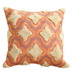 CUSHION COVER 100 % COTTON 16x16 Inches , CARROT/MULTI COLOR