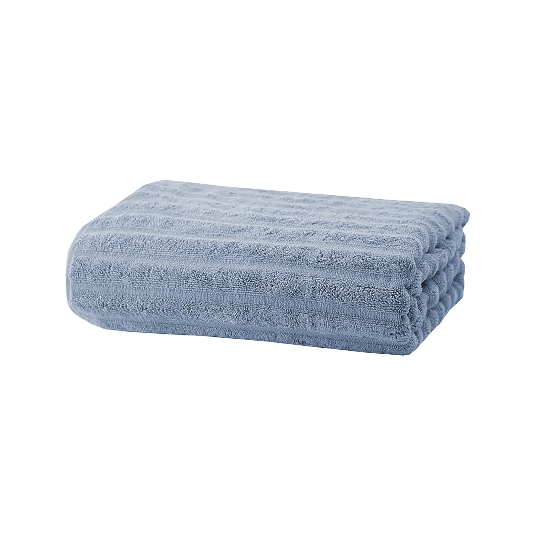 BAMBOO 100% Cotton BATH TOWEL,( PACK OF 1)800 GSM, BLUE