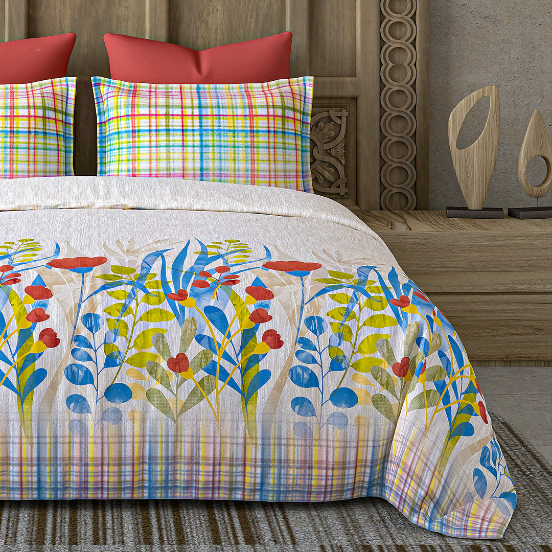 FRAGRANCED 100% Cotton KING Size Bedsheet. MULTICOLOR.