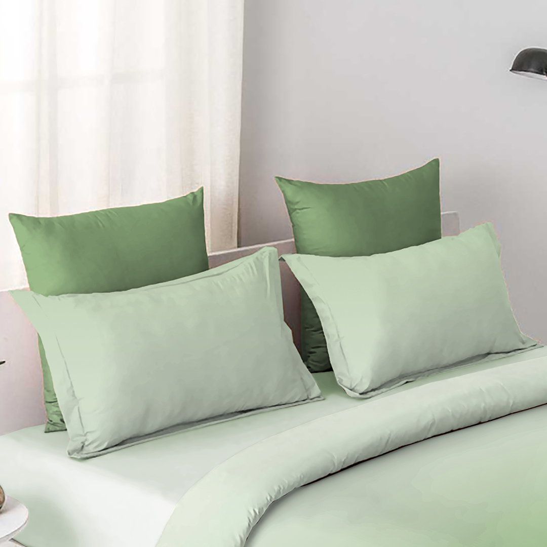 OMBRE 100% Cotton King Size Bedsheet, 250 TC, NAPTUNE GREEN.