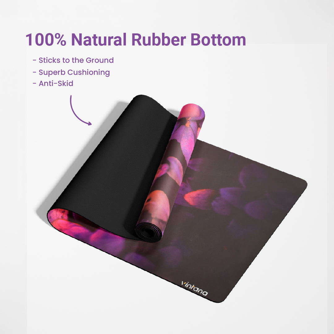 Yoga Mat Natural Rubber 72 inch x 27 inch X 6MM ,Harmony & Hues