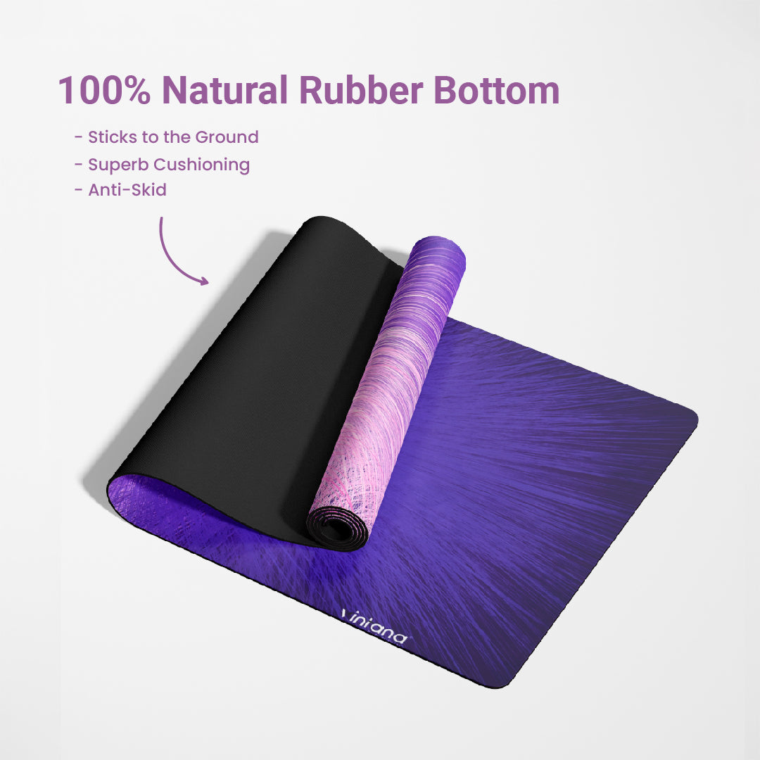 Yoga Mat Natural Rubber 72 inch x 27 inch X 6MM ,Splash Of Radiance